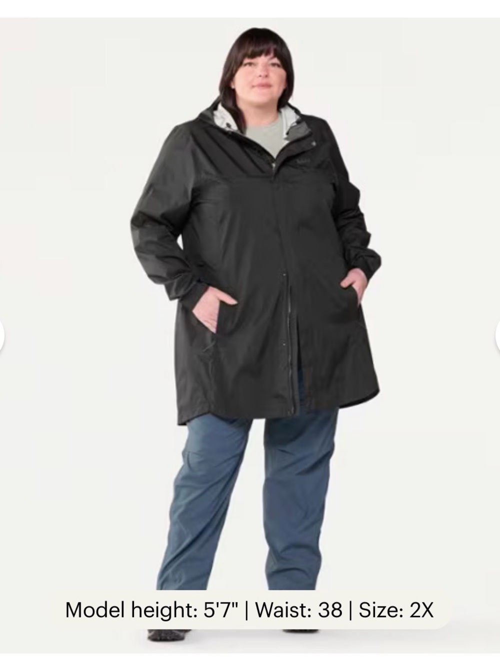 REI Rainier Long Line Rain Jacket - Women's. Color: Rust - Picture 5 of 7